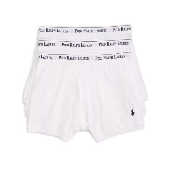 Polo Ralph Lauren NCBBP3-WHD Men's Sz L White Classic Cotton Boxer Briefs 3-Pk - Picture 6 of 6